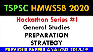 TSPSC HMWSSB 2020 General Studies Preparation Strategy  TSPSC Hackathon Series 1 [upl. by Enahc]