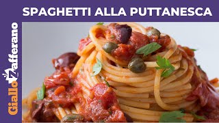 SPAGHETTI ALLA PUTTANESCA RICETTA ORIGINALE [upl. by Ahtamat]