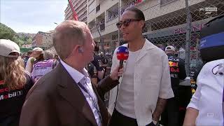 Virgil Van Dijk F1 Grid Walk Interview  2024 Monaco [upl. by Burford]