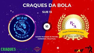 CRAQUES DA BOLA PCA X W10 SOCCER SUB 13 [upl. by Llednov324]