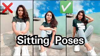 Sitting Poses  Poses For Girls  Poses In Jeans amp Top  Santoshi Megharaj [upl. by Stasny]