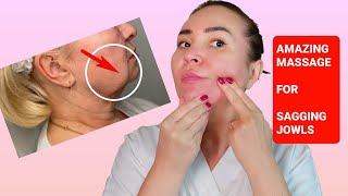 Effective massage for SAGGING JOWLS  NO WORDS [upl. by Holihs]