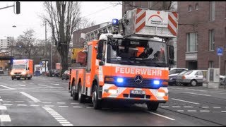 Feuer in Altenwohnanlage  Alarmfahrt Feuerwehr Frankfurt [upl. by Anwahsiek]