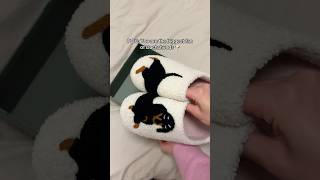 These slippers are so cute🥹🐾 dachshund slippers gift [upl. by Kylstra411]