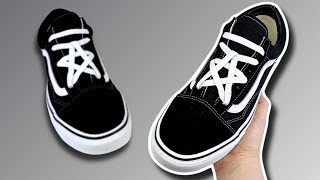 HOW TO STAR LACE VANS OLD SKOOLS EASY Way [upl. by Annoled]