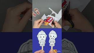 Fireman Paper Doll Craft [upl. by Ardnuassak]