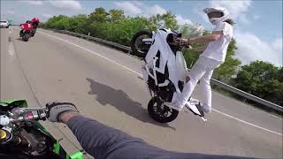 Stunt Motorcycle TAKEOVER Highway at ESR Stunt Ride 2019 [upl. by Gonagle]