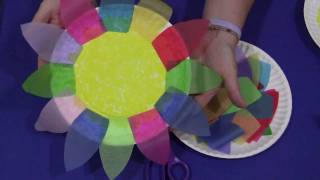 Paper Plate and Tissue Paper Flower [upl. by Yllek]