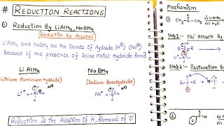 24 Reduction of Aldehyde ketone By LiAlH4 NaBH4 chapter12 class12 neet jee organicchemistry [upl. by Geiss]