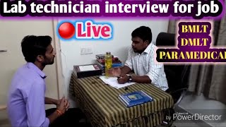 Lab technician interview for job  Live interview Lab technician [upl. by Naylor]