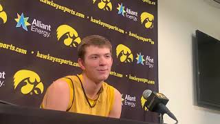 Iowa basketball’s Pryce Sandfort talks freshman season [upl. by Vincelette600]