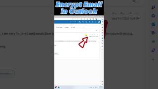 Encrypt Email Messages in Outlook shorts [upl. by Iarised]