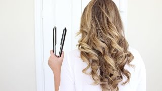 How To Curl Your Hair With A Flat Iron  Long Lasting [upl. by Blanch]