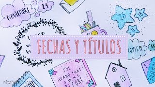 IDEAS FÁCILES PARA DECORAR APUNTES 💜 CÓMO DECORAR TÍTULOS Y FECHAS ❤ APUNTES BONITOS [upl. by Claudia]