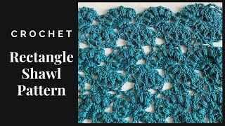 Rectangle Shawl Crochet Pattern Crochet Shawl  Crochet Shawl Design  Lace Crochet Shawl Design [upl. by Yhtommit]