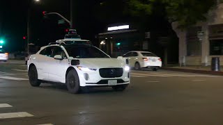 Waymo Driverless Car Beverly Hills Los Angeles California USA November 5 2024 [upl. by Brew]