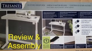 Tresanti Adjustable High Desk Unboxing Review and Assembly Should you buy it [upl. by Bracci]