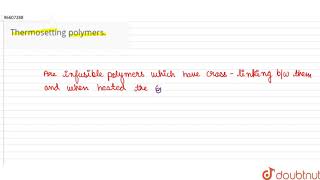 Thermosetting polymers [upl. by Shalne]