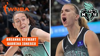 STEWIE amp SABRINA COMBINE FOR 57 PTS IN LIBERTYS 4THSTRAIGHT WIN 🔥  WNBA on ESPN [upl. by Yerbua]