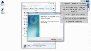 DAEMON Tools Lite how to uninstall [upl. by Haram]