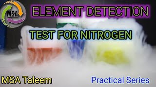 Test For Nitrogen  Element Detection  Chemistry Practical  Sir Naveed Hasan  MSA Taleem [upl. by Geoff]