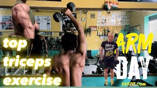 Triceps drop set with 4 top exercise 💥 [upl. by Enoj]