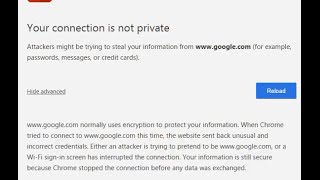 How to fix NETERRCERTDATEINVALID Privacy error quotYour connection is not privatequot Google Chrome [upl. by Gorlin]