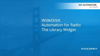 WideOrbit Automation for Radio – The Library Widget [upl. by Aniluap]