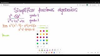 Simplificar fracciones algebraicas 5 [upl. by Airakaz817]