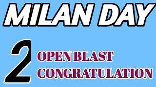 MILAN DAY STRONG OPEN 22222 pass JODI RUNNING CONGRATULATION [upl. by Aitnahc]