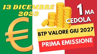 Cedola Semestrale BTP Valore 2027 Il Regalo Anticipato che Rivoluzionerà il Tuo Natale [upl. by Odnuges386]