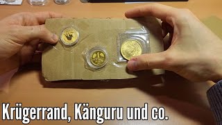 Gold Krügerrand Gold Känguru und Goldmark Unboxing [upl. by Aneroc]