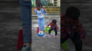 Anam Arhaan High Jump on Water Balloon 🎈🤪 shorts trendingshorts viralshorts [upl. by Eidua]