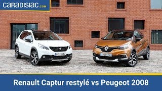 Comparatif  Renault Captur restylÃ© vs Peugeot 2008  la revanche [upl. by Etaner]