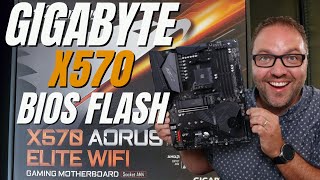 How to Flash the BIOS on Gigabyte X570 Aorus Elite WiFi Motherboard with QFlash Plus [upl. by Veronique37]