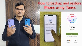 Hindi How to backup iphone and restore to new iphone using itunes [upl. by Bone]