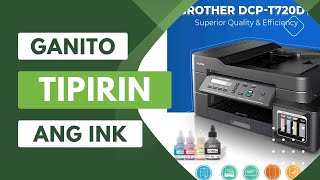 PAANO TIPIRIN ANG INK NG BROTHER PRINTER 4partstechtips [upl. by Suez]