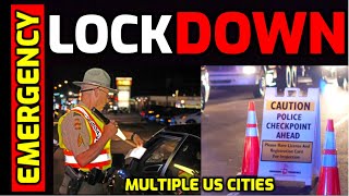 ⚠️ ALERT Multiple US Cities go into LOCK DOWN  Police Set Up Checkpoints to Enter [upl. by Ailedua]