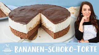 SchokoladenBananenTorte  BananenSchokoTorte 🍌😍 I Einfach Backen [upl. by Xila]