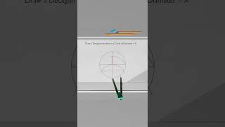 How to Draw a Decagon Inscribed in a Circle shorts [upl. by Laehcor]