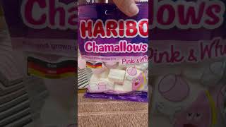 🌈HARIBO CHAMALLOWS PINK ampWHITE MARSHMALLOW asmr marshmallow delicious viral shorts [upl. by Anertak]