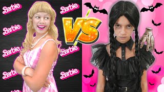 Pink VS BlacK Wednesday AdaMs And Barbie [upl. by Suirauqed191]