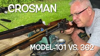 Crosman model 101 vs 362 anniversary edition 25 yard open sights [upl. by Cristin139]