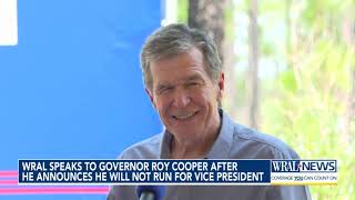 Roy Cooper discusses why he will not seek vice presidential nomination [upl. by Noy]