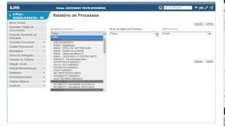 Videotutoriais eproc  Relatório de Processos do Advogado [upl. by Fanechka]