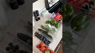 fridge restock🍒🥦✨ fridgerestock fridge restock asmr organization kitchen [upl. by Larok]