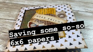 USE UP 6X6 PAPER PADS  fun and easy trifold  junkjournalideas [upl. by Ecnarepmet]