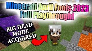 Minecraft April Fools 2023 Full Playthrough ep 1 [upl. by Baxter]