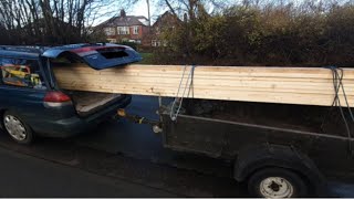 How I Transport Long Lumber In Pickup Truck [upl. by Chaim]