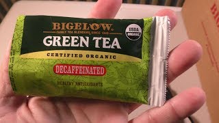 Bigelow Organic Decaffeinated Green Tea REVIEW [upl. by Banyaz]